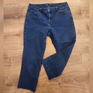 Simply Vera Wang BOOT CUT Dark Wash Denim Stretch Woman's Size 12PS Petite Short